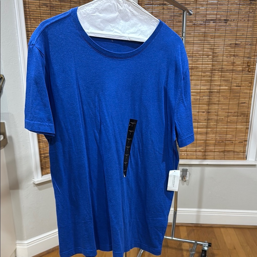 Banana Republic Royal Blue Men's Crew Neck Soft Wash T-Shirt